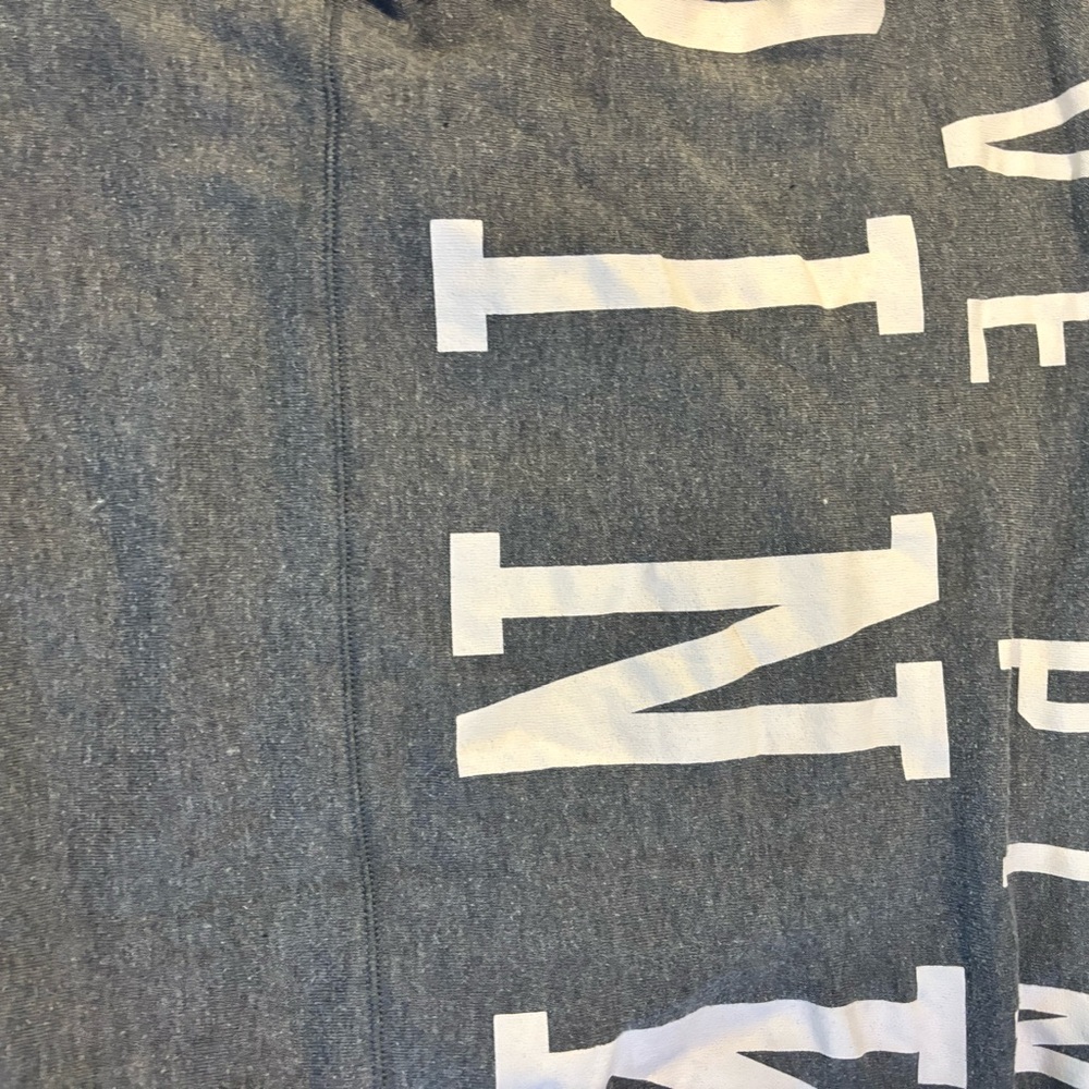Gray Hoodie with White Lettering